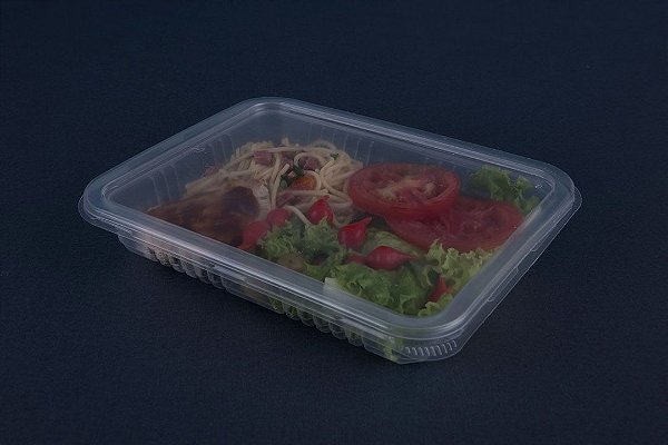 10 Pote Retangular Freezer&Microondas 1000Ml Cristal Pp G301 Galvanotek