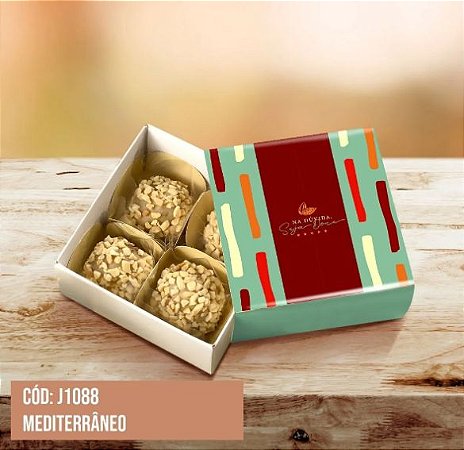 10 Caixas Para 4 Doces Linha Mediterraneo 1088 Natal Jango (Liquidação) ok