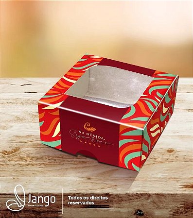 10 Caixas Para 4 Doces Linha Tropical com Visor 1087 Natal Jango (Liquidação) ok