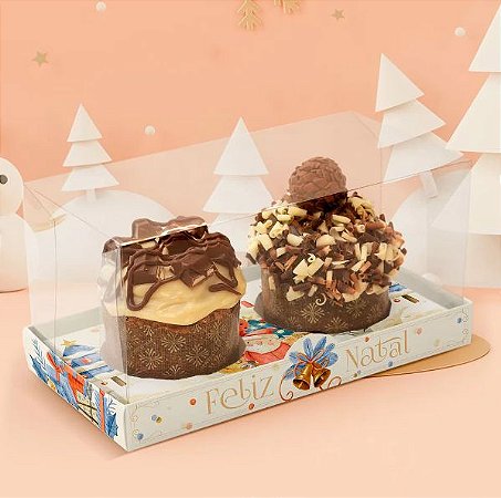 10 Caixa 2 Mini Panetone100G Tampa De Acetato União 2795 (Natal Jango 2022) 11 pct