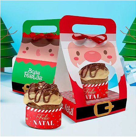 10 Cestinha Transporte Doces Natal (Natal Jango 2022) Ref: 2873 2pct