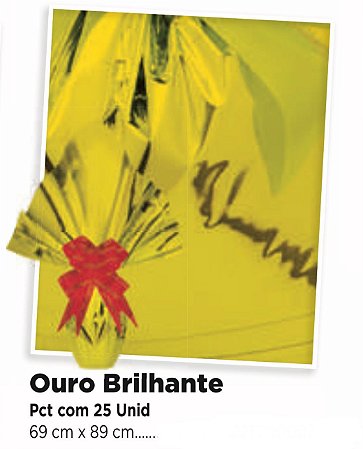 25 Embalagem Folha Metalizada Ovo De Páscoa Ouro Brilhante 69x89 Luckyfest