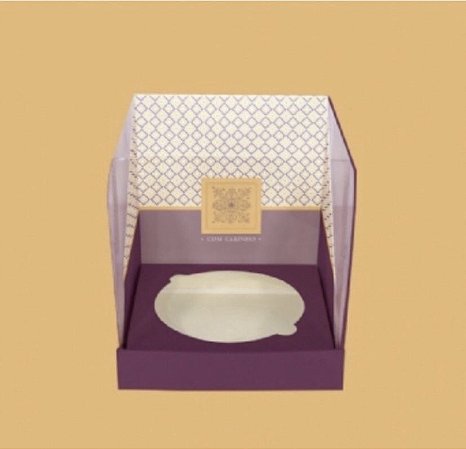 10 Caixas Para Panetone com Tampa Acetato 17x17x20 Linha Violeta Natal (liquidação) ok
