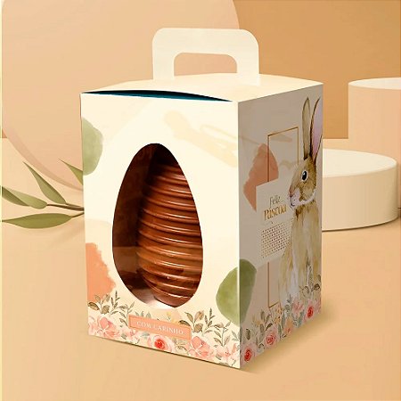 10 Caixas P/ Ovo de Páscoa Em Pé Com Visor Florata 3038 (Jango 2023)