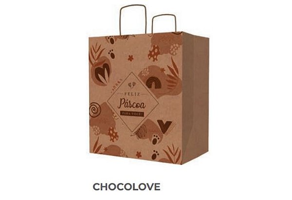 10 Sacola Eco Pfm Chocolove 2943 (Páscoa Ideia 2024)