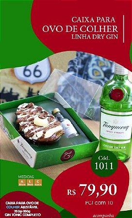 10 Caixa p/ Ovo tampa de acetato Gin e Tonic Verde (Páscoa Jango 2023 Liquidação)