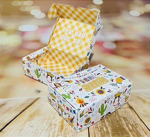 10 Caixa com Visor Festa Junina (6 doces) Vem Pro Arraiá 4402  (Junina Ideia 2023)