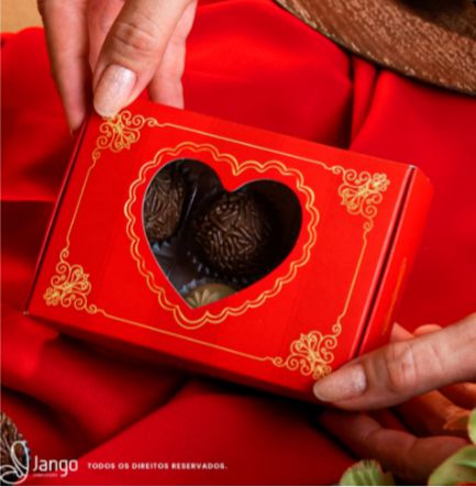 10 Caixas Para 6 Doces Com Visor Paixão  3182 Dia dos namorados (Jango namorados 2023)