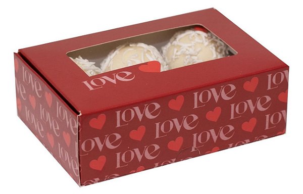 10 Caixa Practice com Visor Especial  (6 doces)  Love You  4384  (Namorados Ideia 2023)
