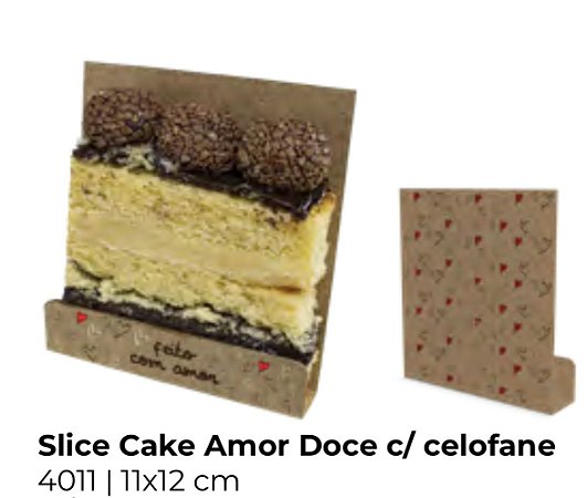 10 Slice Cake Amor Doce c/ celofane 4011 (Namorados Ideia 2023)