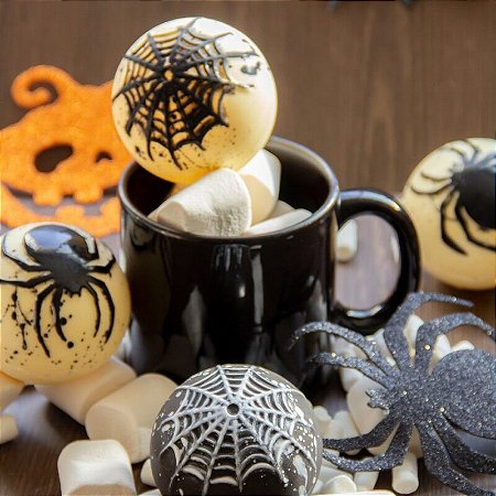 Forma Silicone Bwb 3 Partes HALLOHEEN ESFERA ARANHA 65 MM COD:10511  (Bwb Especial)