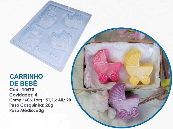Forma Silicone Bwb 3 Partes CARRINHO DE BEBÊ COD:10470  (Bwb Especial)