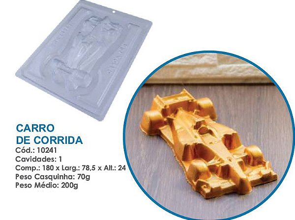 Forma Silicone Bwb 3 Partes CARRO DE CORRIDA COD:10241  (Bwb Especial)