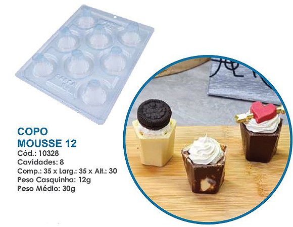 Forma Silicone Bwb 3 Partes COPO MOUSSE 12 COD:10328 (Bwb Especial)