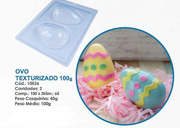 Forma Silicone Bwb 3 Partes Páscoa OVO TEXTURIZADO 100g 10526 (Bwb Especial)