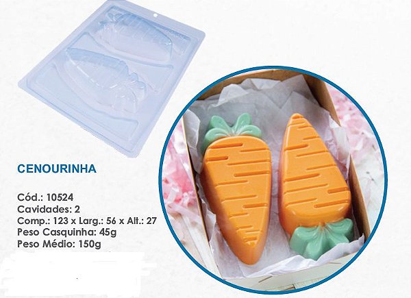 Forma Silicone Bwb 3 Partes Páscoa CENOURINHA 10524 (Bwb Especial) Lançamento Pascoa