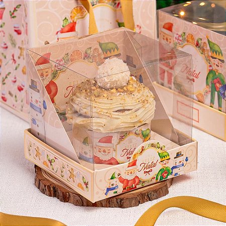 10 Caixa para Mini Panetone com Tampa de Acetato Alegria 3407 (JANGO NATAL 2023)
