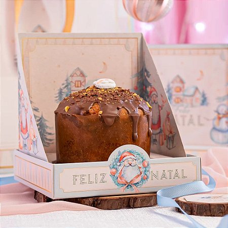 10 Caixa para Panetone 250g com Tampa de Acetato Esperança 3413 (JANGO NATAL 2023)