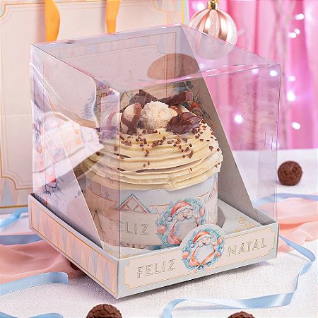 10 Caixa para Panetone 400/500g com Tampa de Acetato Esperança 3417 (JANGO NATAL 2023)