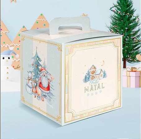 10 Caixa para Panetone Fechado 400/500g Esperança 3424 (JANGO NATAL 2023)