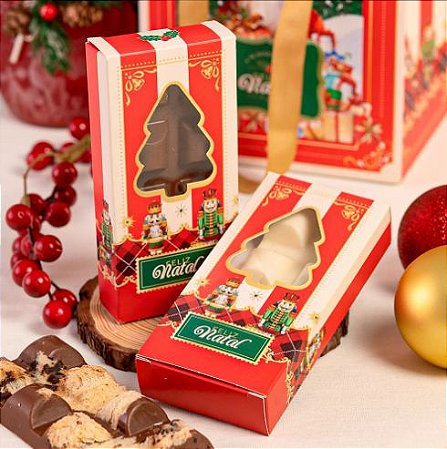 10 Caixa para Barra 150g com Visor Natalina 3570 (JANGO NATAL 2023)