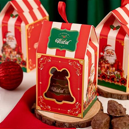 10 Embalagem Casinha Lembrancinha Natalina 3590 (JANGO NATAL 2023)