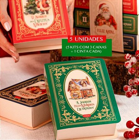 05 Kits com 3 Livros - (15) Embalagem p/ 6 doces + Cinta: "A Grande Festa de Natal"  3595 (JANGO NATAL 2023)
