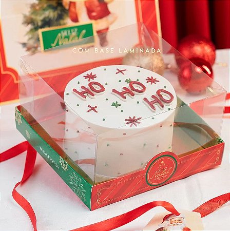 10 Caixa para Mini Bolo com Base Laminada Noel 3684 (JANGO NATAL 2023) 3547+2906