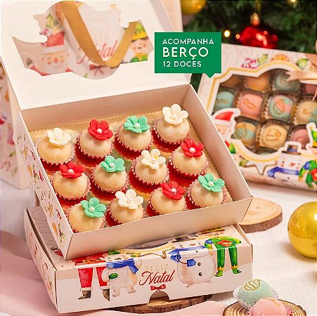 10 Caixa para 12 com Visor Doces+berço 12 doces Alegria 3670  (JANGO NATAL 2023) 3435+3290