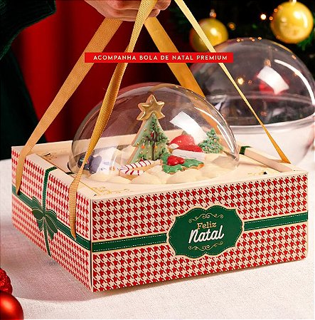 05 CAIXA PARA SOBREMESA COM BOLA NATAL PREMIUM 3662 (JANGO NATAL 2023) 3619+3660