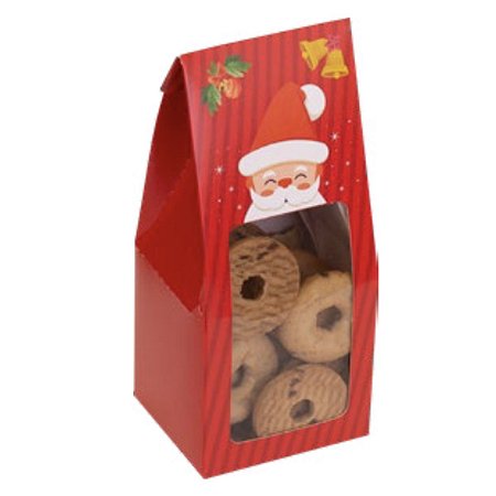 10 Saco Practice P/Biscoitos Noel Com Visor 4443 (Natal Ideia LIQUIDA)