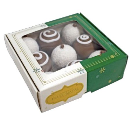 10 Caixa Practice 9 Doces com Visor 3312 FELIZ NATAL (Natal Ideia LIQUIDA)
