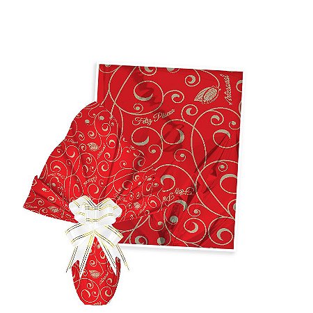25 Sacos Express P/OVO DE PÁSCOA  ARTESANAL VERMELHO  Ovo Páscoa 250g a 350g - 35X35 cm  Luckyfest
