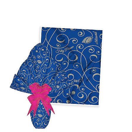 25 Sacos Express P/OVO DE PÁSCOA  ARTESANAL AZUL  Ovo Páscoa 150g a 250g - 30X30cm  Luckyfest