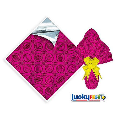 25 Sacos Express P/OVO DE PÁSCOA DELUXE PINK Ovo Páscoa 150g a 250g - 35X35 cm  Luckyfest