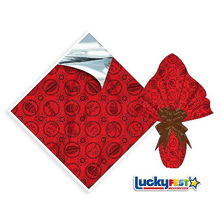 25 Sacos Express P/OVO DE PÁSCOA DELUXE VERMELHO Ovo Páscoa 150g a 250g - 30X30 cm  Luckyfest