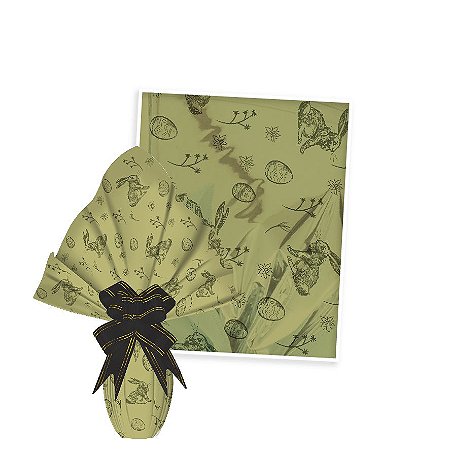 25 Sacos Express  PÁSCOA VINTAGE OURO RICO  Ovo Páscoa 150g a 250g - 30X30 cm  Luckyfest