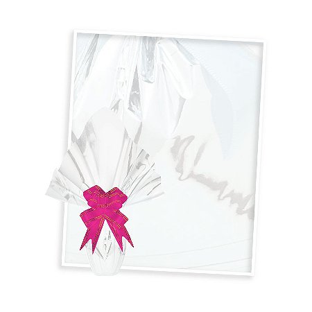 25 Sacos Para Embalar Ovo Páscoa  Express BRANCO 150g a 250g - 30x30 cm  Luckyfest