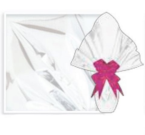 25 Sacos Express BRANCO  Para Embalar Ovo Páscoa 100g a 150g - 24X24 cm  Luckyfest