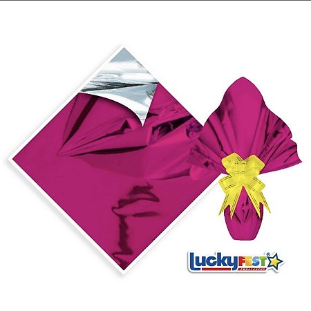 25 Sacos Express PINK Para Embalar Ovo Páscoa 100g a 150g - 24X24 cm  Luckyfest