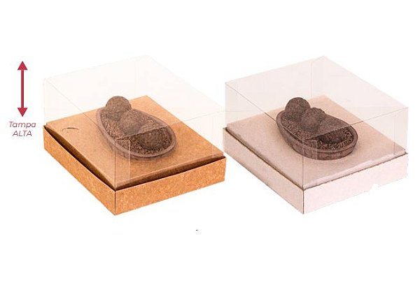 05 Caixa Ovo de Páscoa DUPLA FACE Classic 3X1 Off White/Kraft 250/350/500g 4883 (Páscoa Ideia 2024)