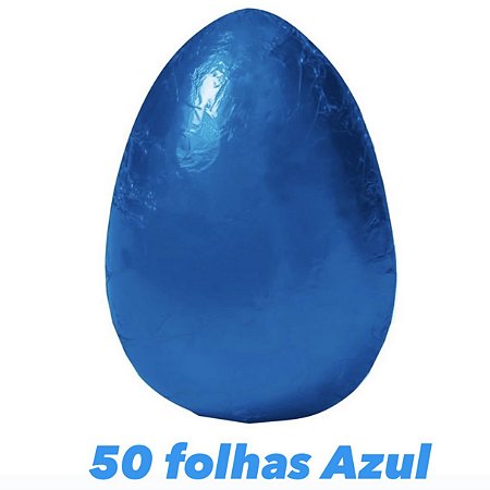 50 Folhas papel chumbo para ovo de Páscoa AZUL 45,5X59 CM REGINA