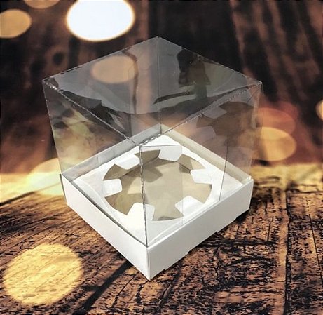 10 CAIXA PARA 1 CUPCAKE branca 9,5x9,5x10 -  (YIN)