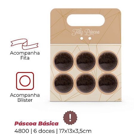 10 Maleta Blister (06 Doces) Páscoa Básica ID4800 (Páscoa Ideia 2024)