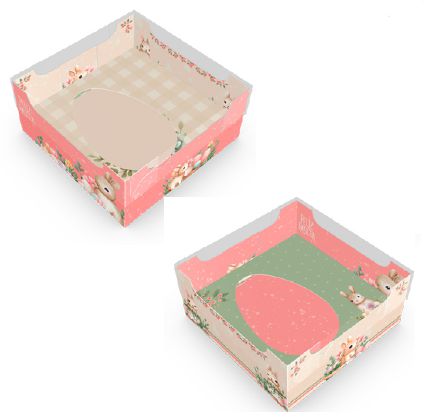 05 Caixa Encanto Kids (100G) Dupla Face Páscoa Encantada ID4843 (Páscoa Ideia 2024)