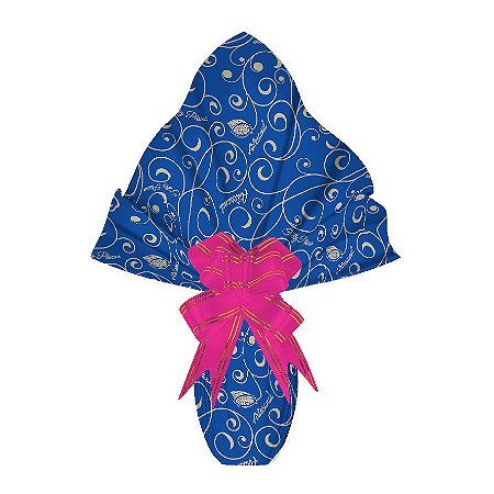 25 FOLHAS P/ OVO DE PÁSCOA METALIZADA 69X89 AZUL  ARTESANAL Luckyfest