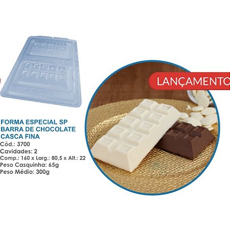 FORMA ESPECIAL SP - BARRA DE CHOCOLATE CASCA  3700 FINA