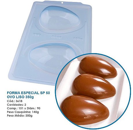 Forma Bwb Sp 50 Ovo De Pascoa 350 G Silicone 3 Partes Profissional Cod-3618  (Sp Especial)