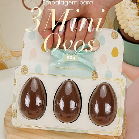 10 Cinta com Blister de 3 Mini Ovos Páscoa Aconchego 3990  ( PASCOA JANGO 2024 ) 3990
