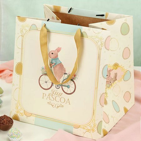 10 Sacola P/ Ovo De  Páscoa GRANDE ACONCHEGO 3697  ( PASCOA JANGO 2024 )